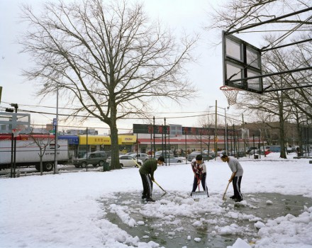 Moving Forward, Standing Still - Shoveling Snow, Elmhurst, NY, USA. 2010© Rona Chang