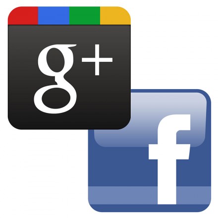 Icona di Google+ e Facebook