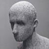 Self-portrait and human sculptures by Levi van Veluw